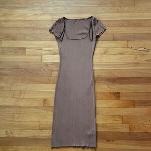 Guess Tan Short Sleeve Dress